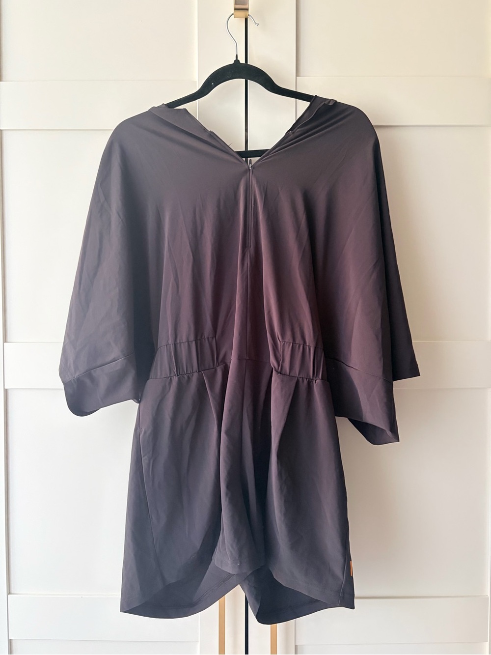 Lucy Zip-Front Active Top in Deep Plum